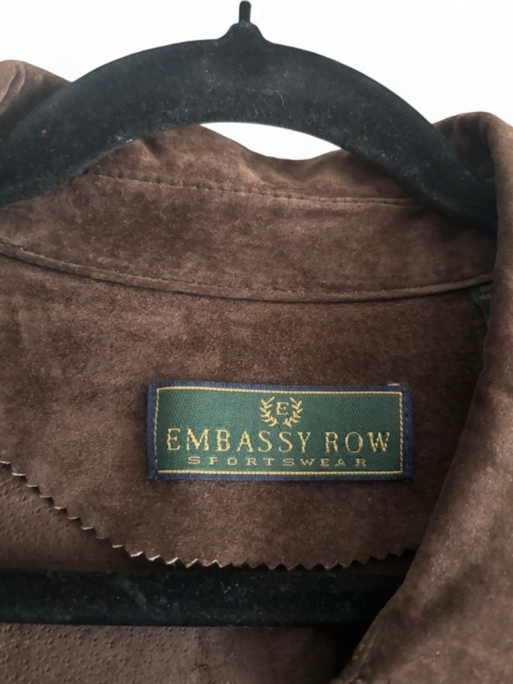 Embassy Row Classic Dark Brown Suede Shirt Jacket Shacket Vintage Size 16 Luxury - Picture 3 of 5